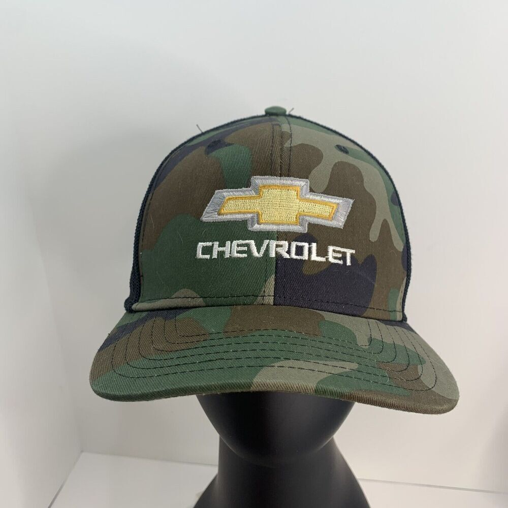 Chevrolet Red LBL 109 Camouflage Trucker Snapback Black Cap US Flag